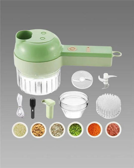 🥗 4-in-1 Rechargeable Electric Vegetable Cutter