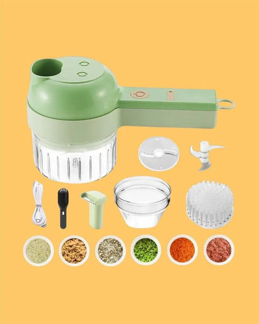 🥗 4-in-1 Rechargeable Electric Vegetable Cutter
